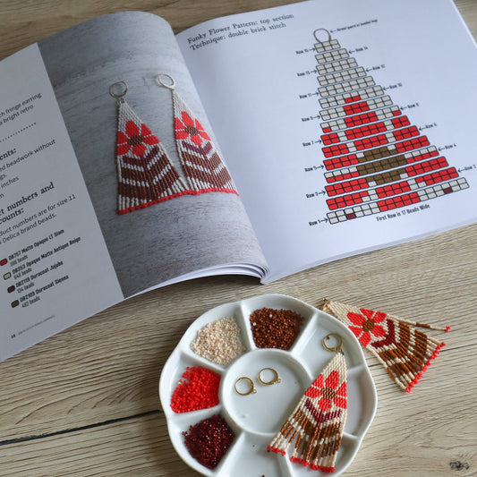 Book about Learning How to make Beaded Earrings with 20 Original Beading Patterns