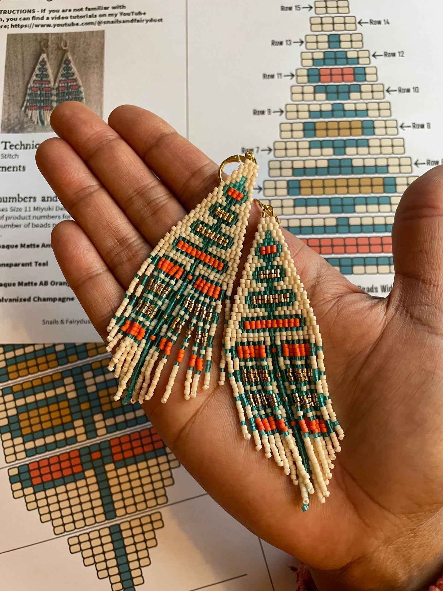Sunny Days Ahead Brick Stitch Earring Pattern - Digital Download
