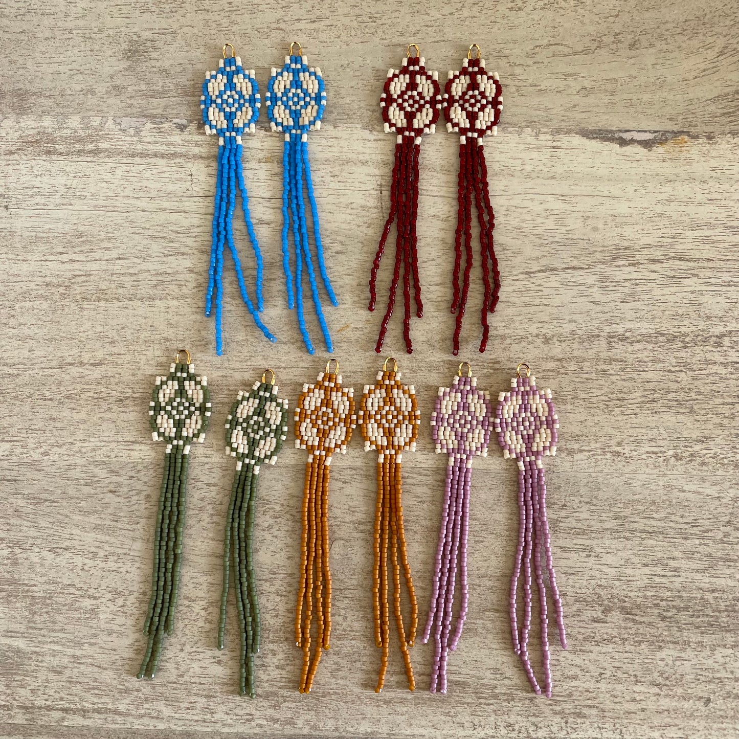 Athens Lace Brick Stitch Earring tutorial VIDEO + PATTERN
