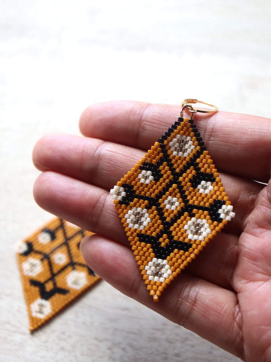Baby's Breath Diamond Earrings Pattern - Digital Download
