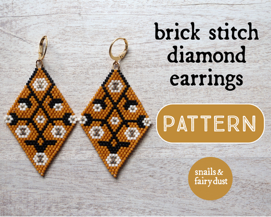 Baby's Breath Diamond Earrings Pattern - Digital Download