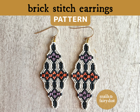 Aurora Rising Beaded Earring Pattern - Digital Download