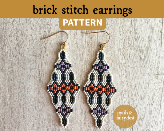 Aurora Rising Beaded Earring Pattern - Digital Download