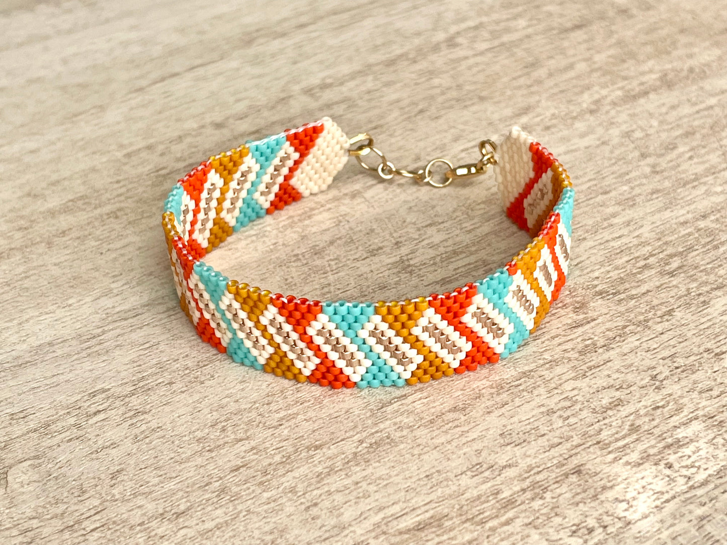 Sunset Beach Peyote Stitch Bracelet Pattern - Digital Download