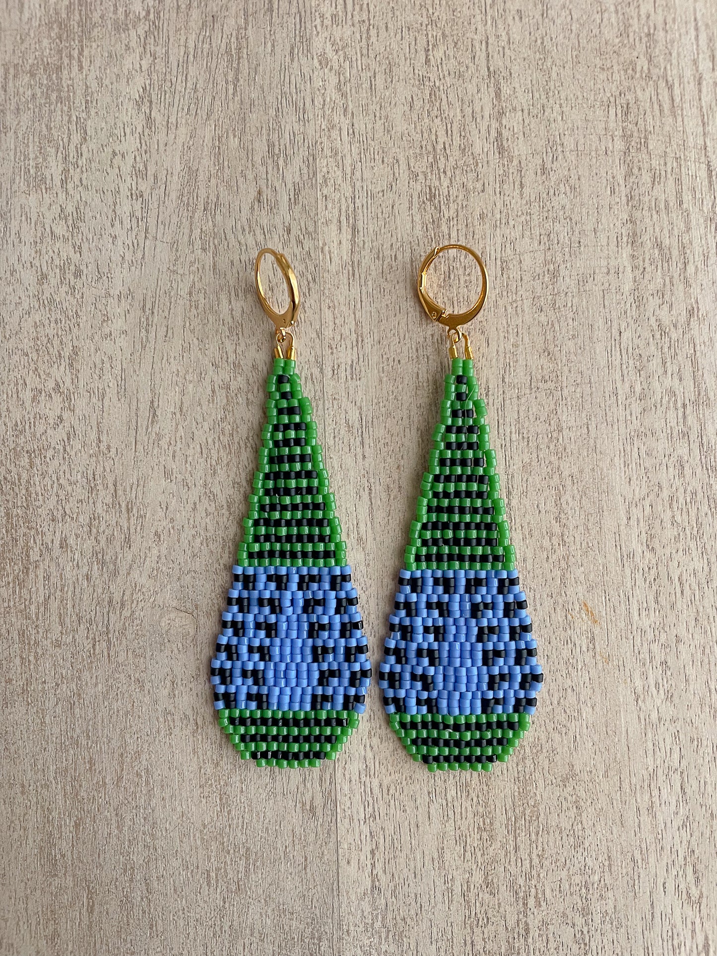 Rhiannon Brick Stitch Beaded Earring Pattern - Digital Download