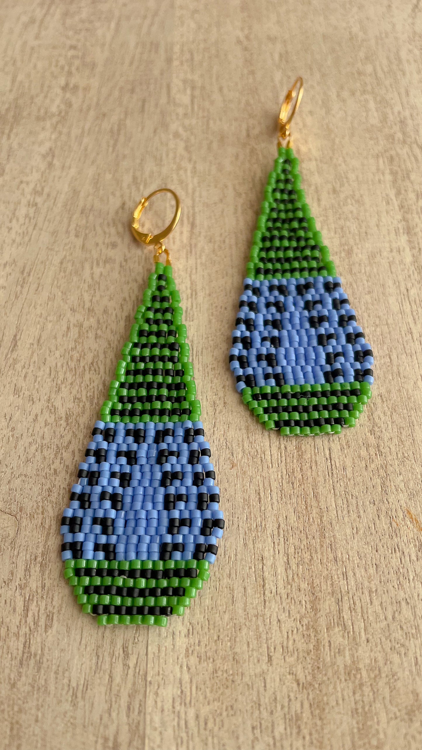 Rhiannon Brick Stitch Beaded Earring Pattern - Digital Download