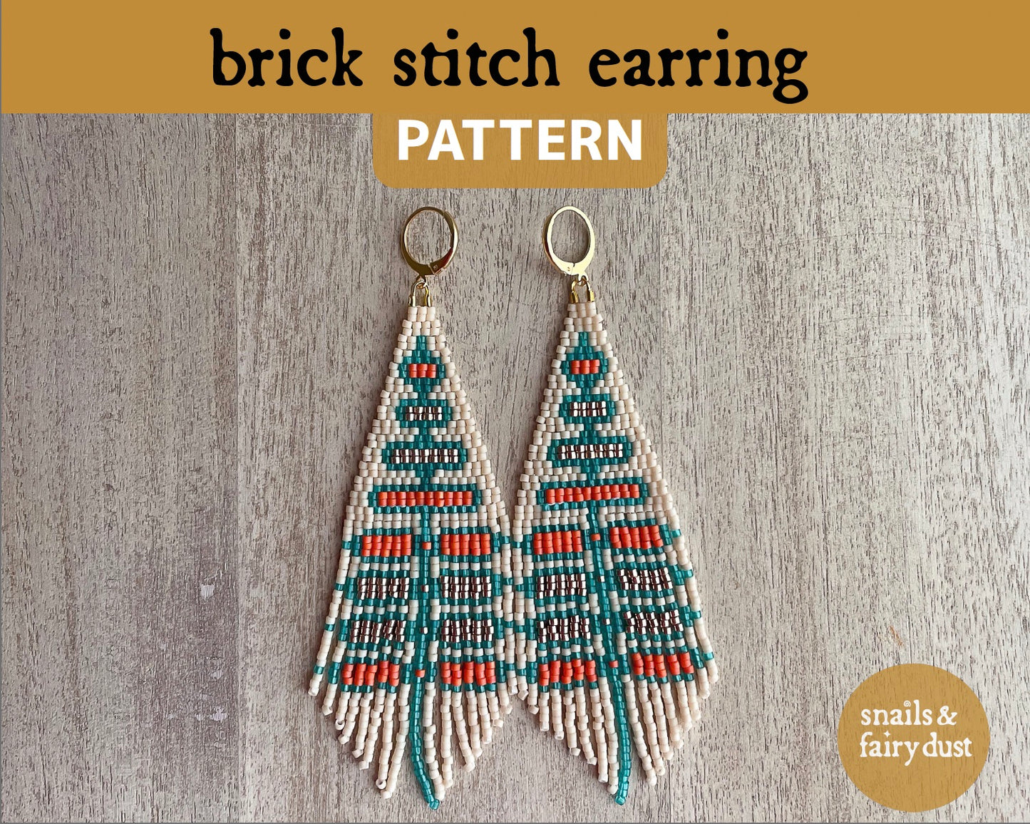 Sunny Days Ahead Brick Stitch Earring Pattern - Digital Download