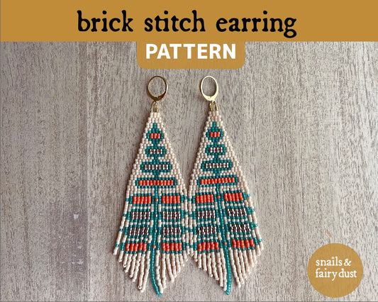 Sunny Days Ahead Brick Stitch Earring Pattern - Digital Download