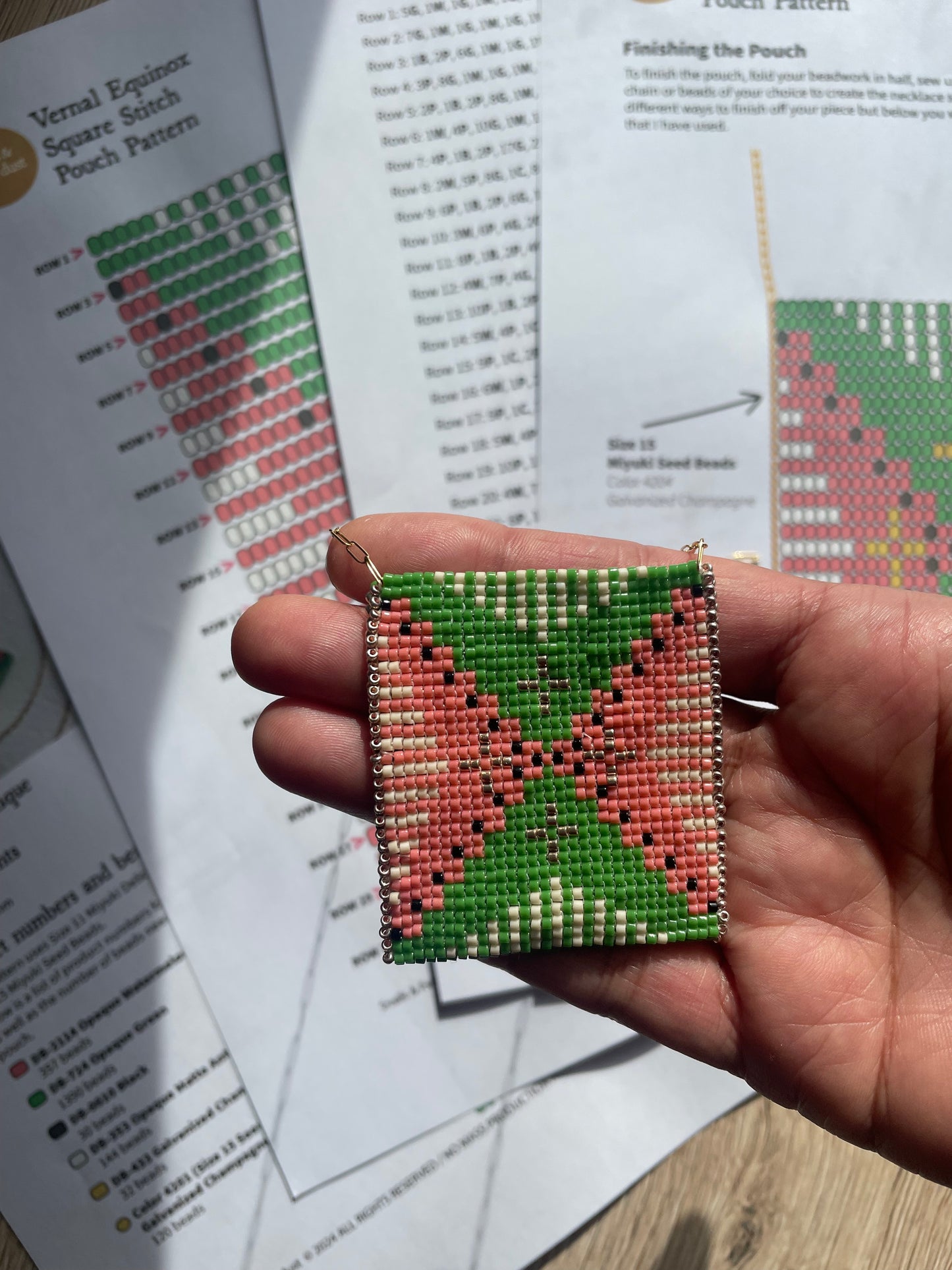 Vernal Equinox - Amulet Pouch Beading Pattern