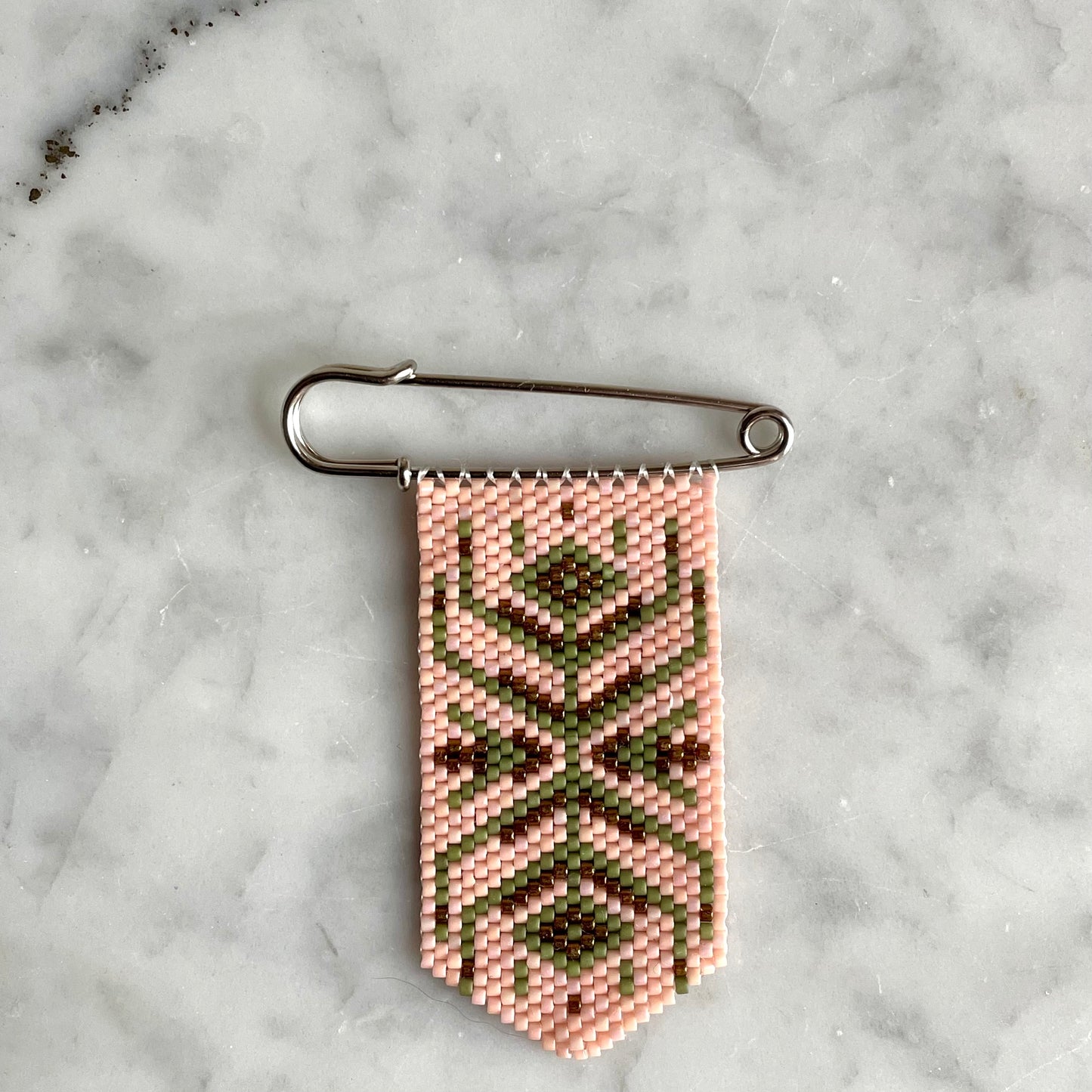 Undergrowth Peyote Stitch Charm Pin Beading Pattern | PDF