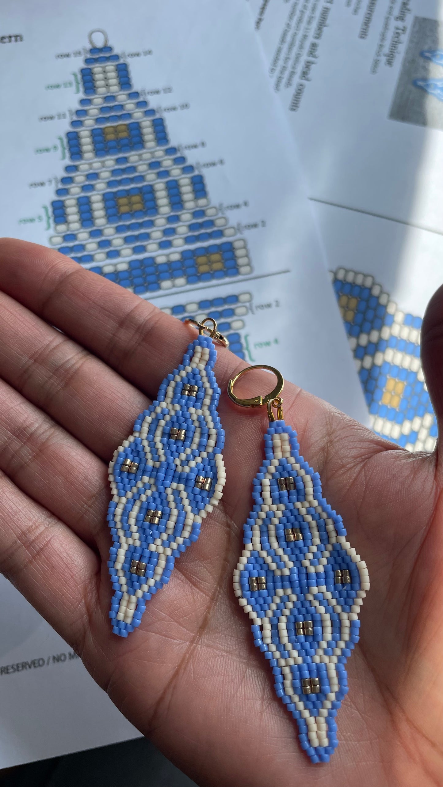 Andros Beaded Earring Pattern - Digital Download