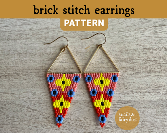 Garden Party Beaded Earring Pattern - Digital Download