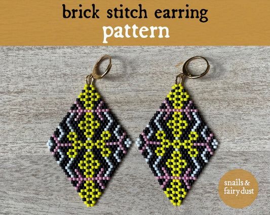 Night Fields Beaded Earring Pattern - Digital Download