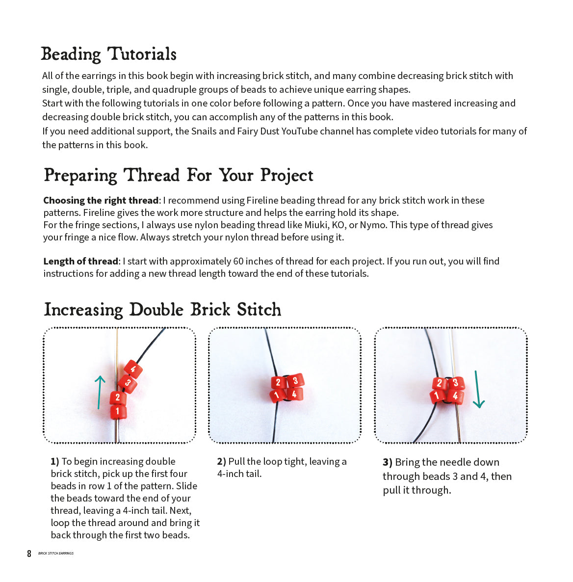 Learn To Make Brick Stitch Earrings: Step-By-Step Beading Tutorials Plus 20 Original Patterns | Ebook, Instant Download PDF
