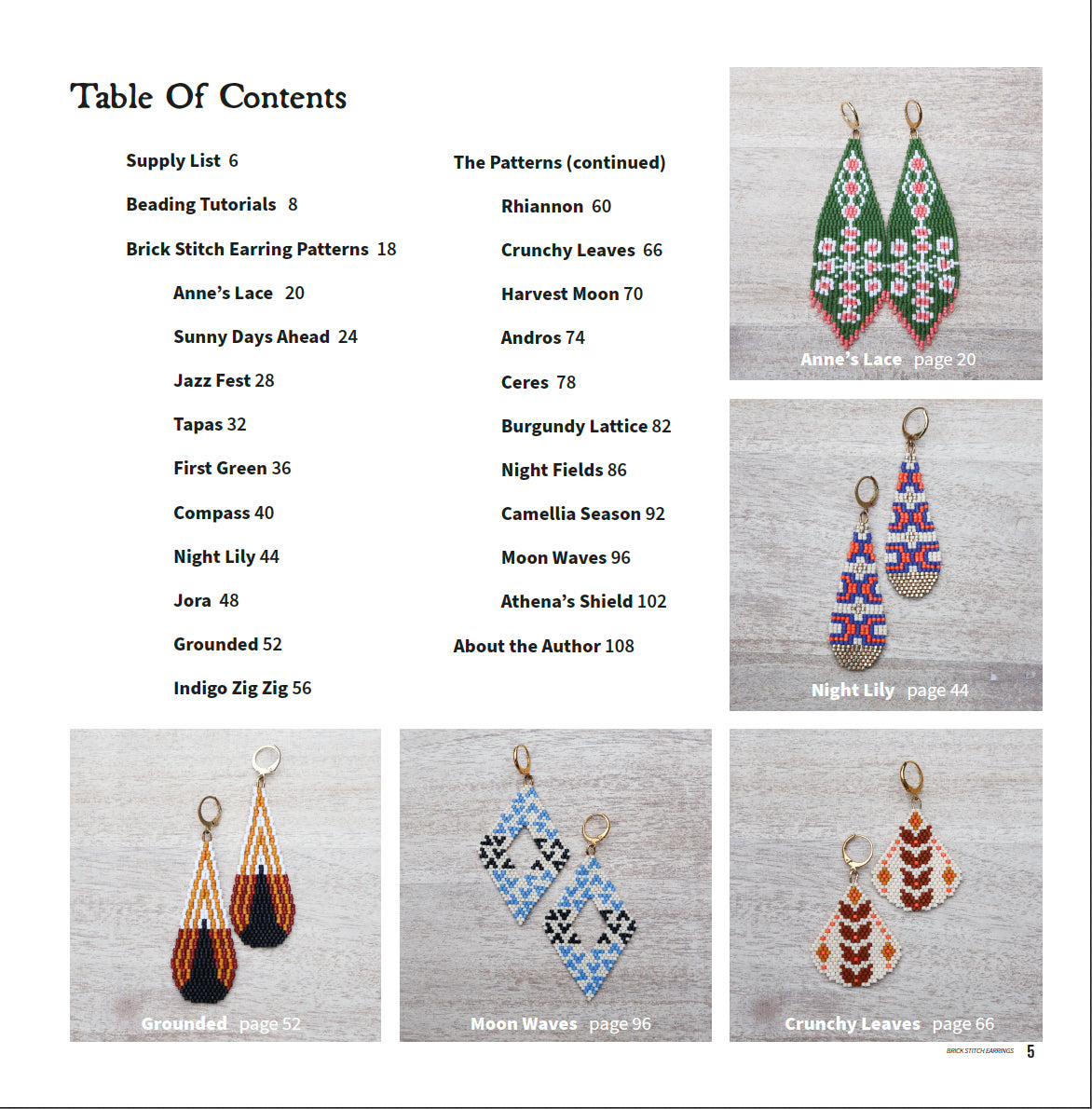 Learn To Make Brick Stitch Earrings: Step-By-Step Beading Tutorials Plus 20 Original Patterns | Ebook, Instant Download PDF