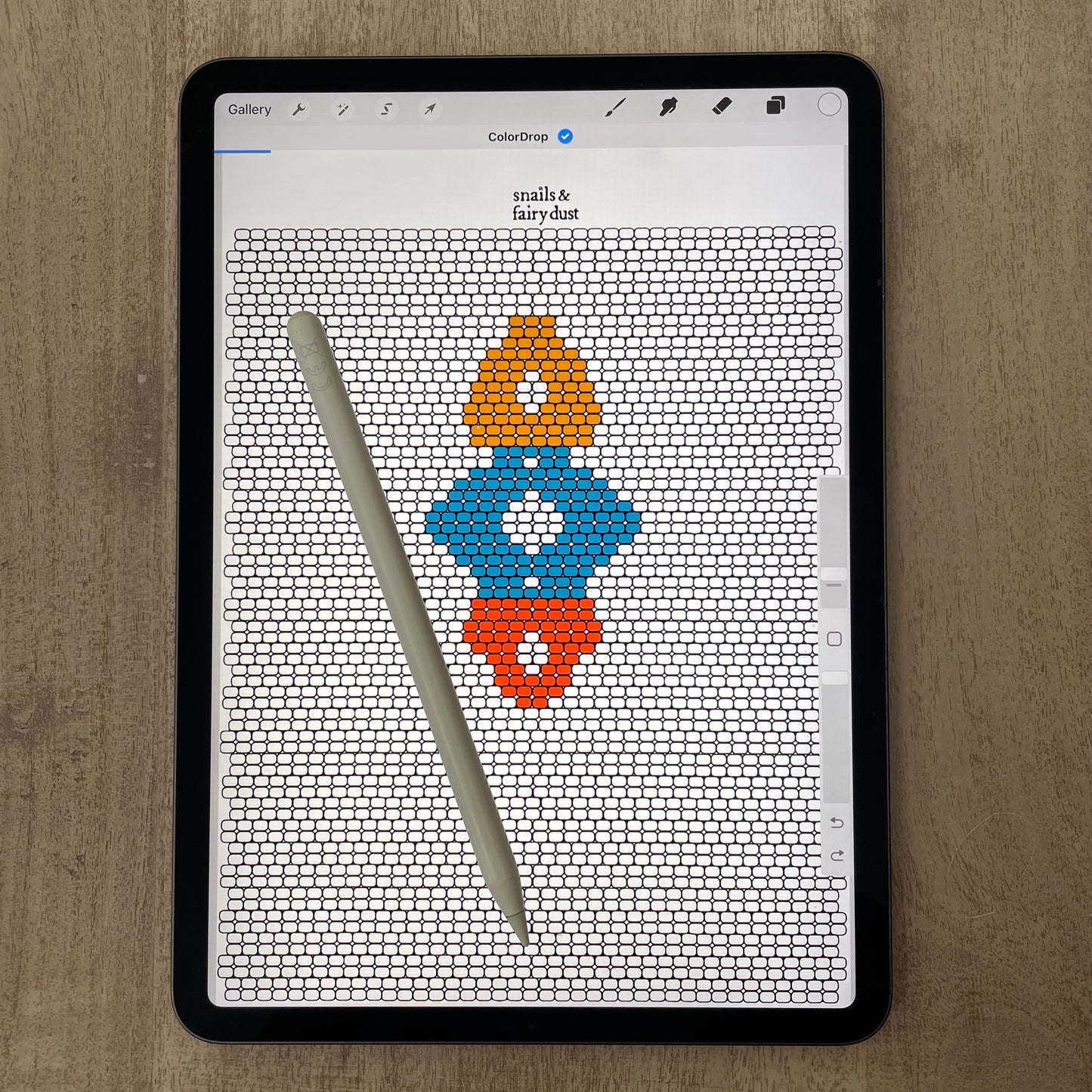 Full Page Brick Stitch Beading Template - Digital Beading Templates for Procreate or Print