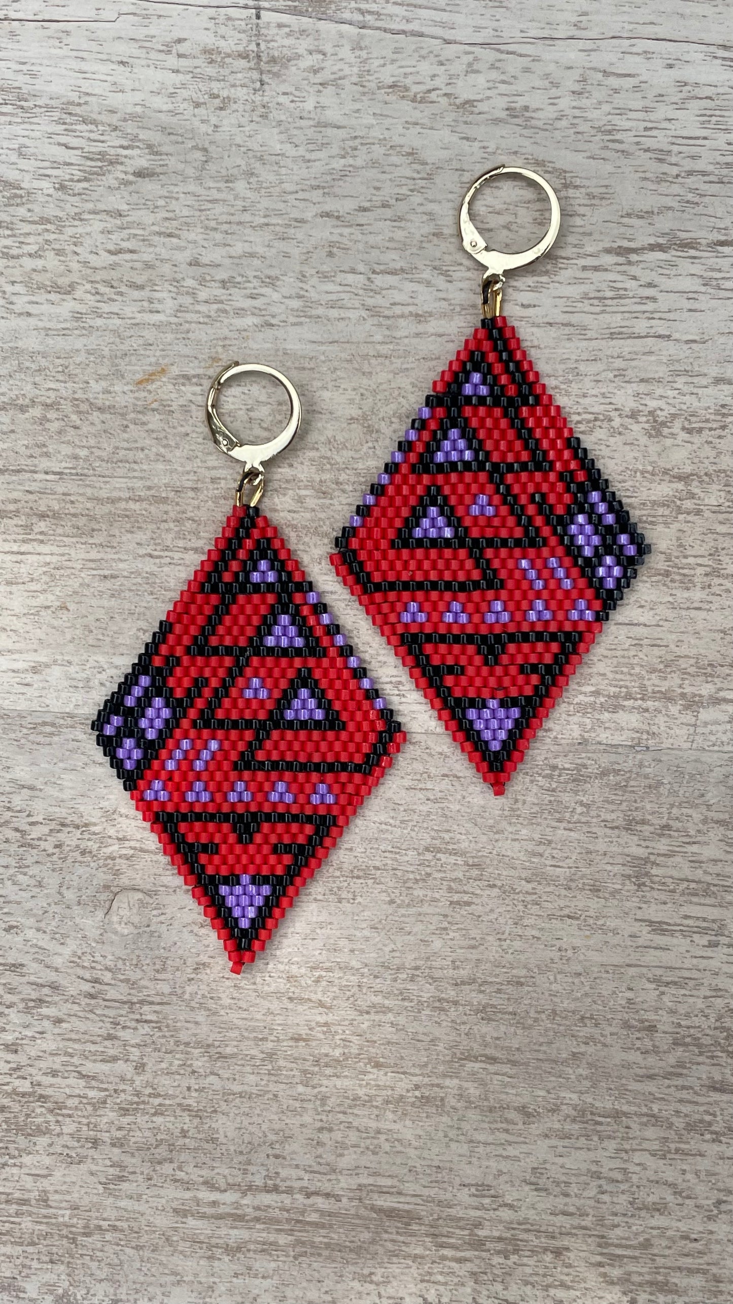 Disco! Diamond Brick Stitch Earrings Pattern - Digital Download