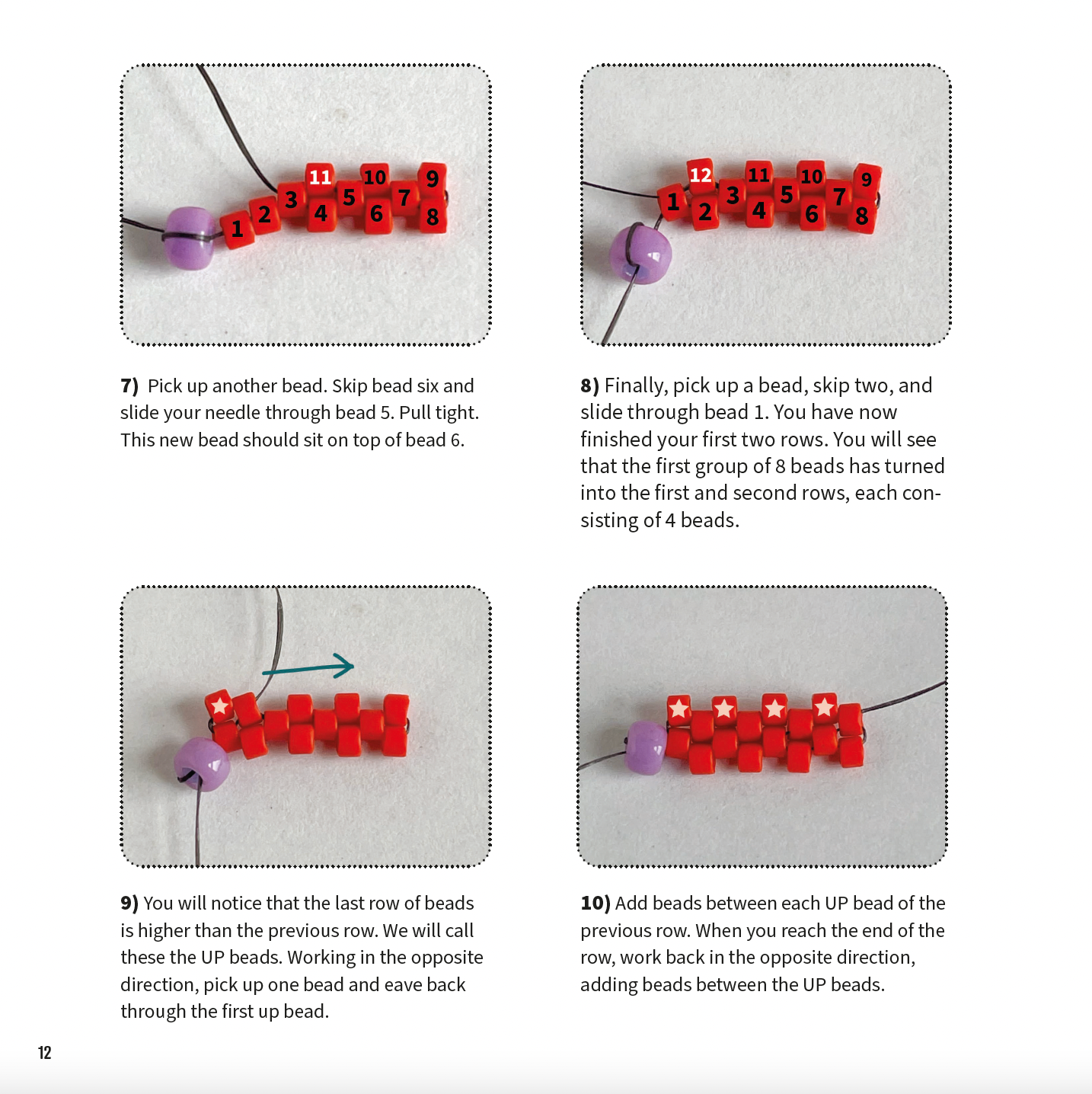 Learn To Make Peyote Stitch Rings and Bracelets : Step-By-Step Beading Tutorials Plus 18 Original Pattern | Ebook, Instant Download PDF