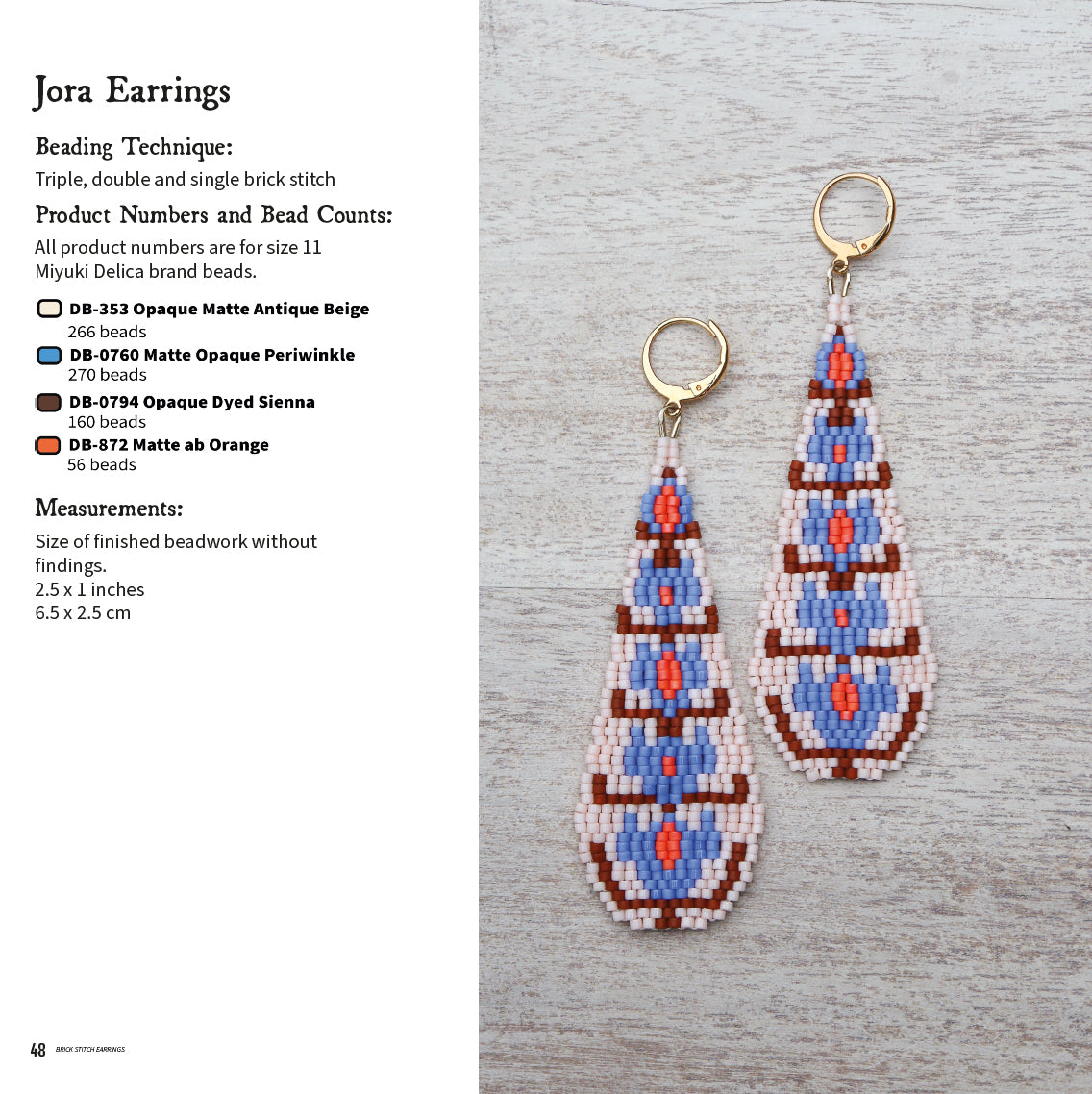 Learn To Make Brick Stitch Earrings: Step-By-Step Beading Tutorials Plus 20 Original Patterns | Ebook, Instant Download PDF