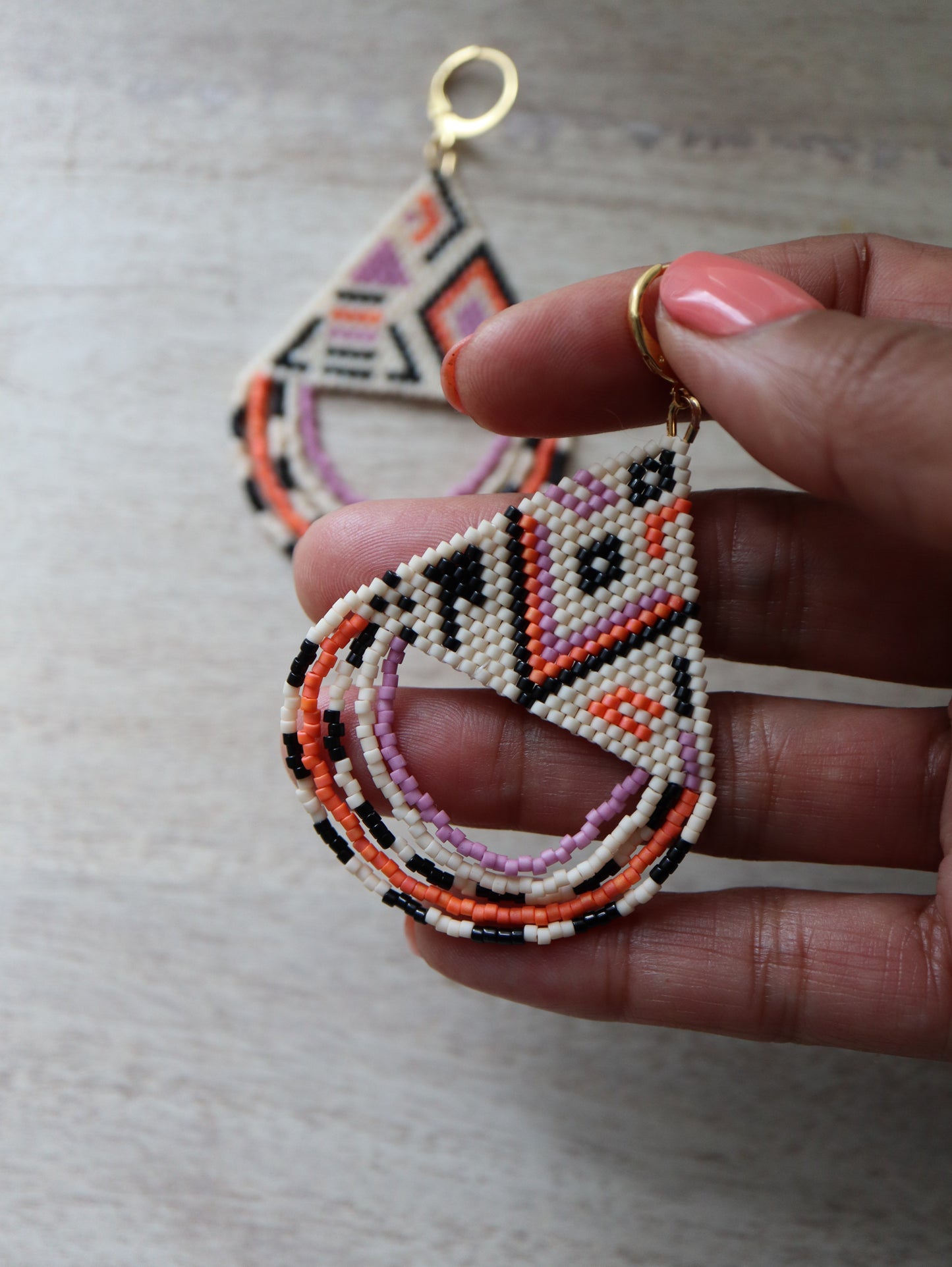 Lovely Day Brick Stitch Fringe Earrings Pattern - Digital Download