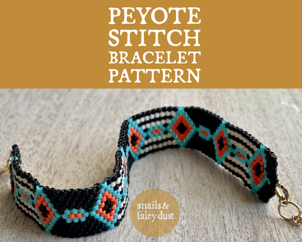Hilma's Window Peyote Stitch Bracelet Pattern Digital Download