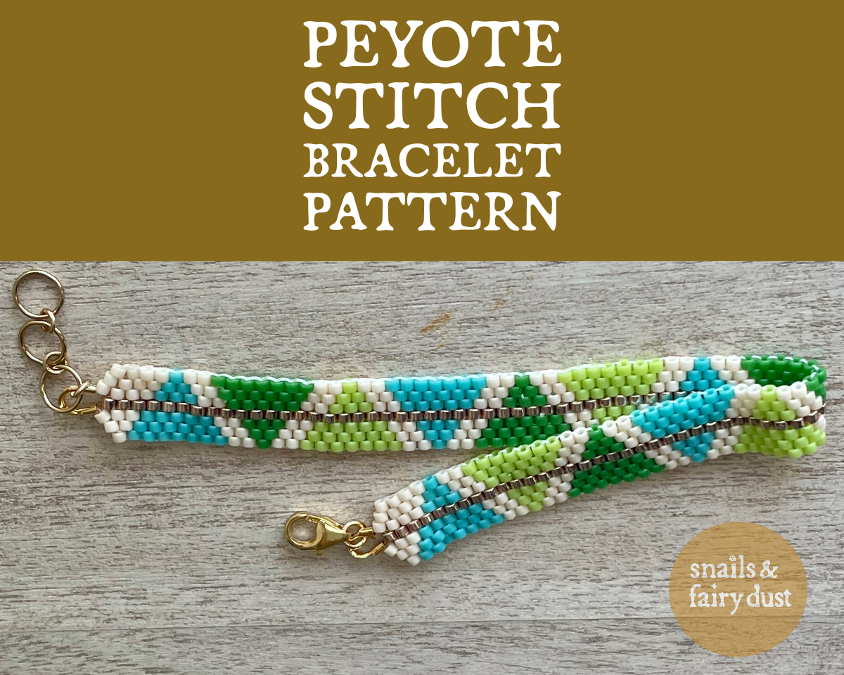 Through The Mountains Peyote Stitch Bracelet Pattern - Digital