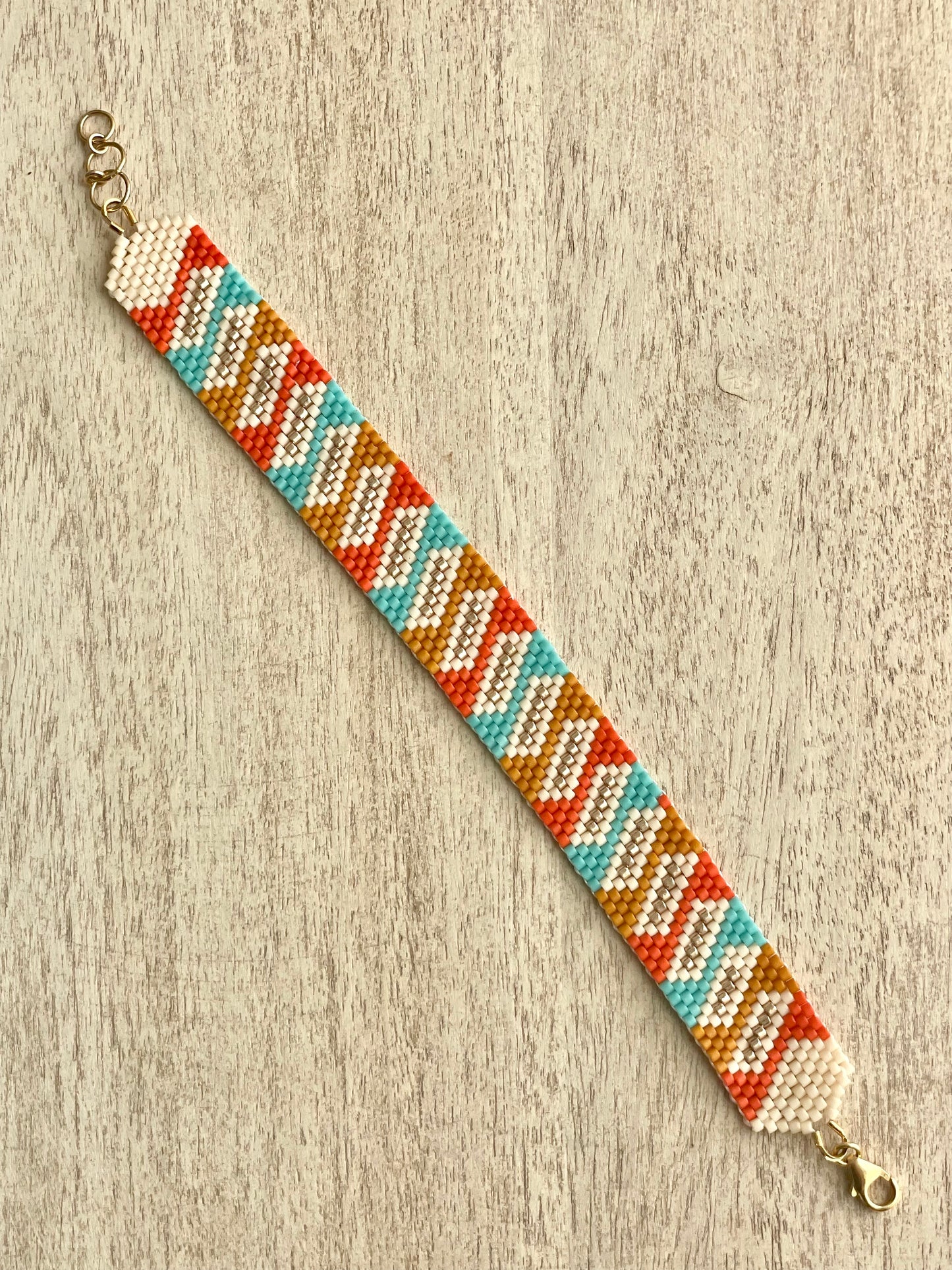 Sunset Beach Peyote Stitch Bracelet Pattern - Digital Download
