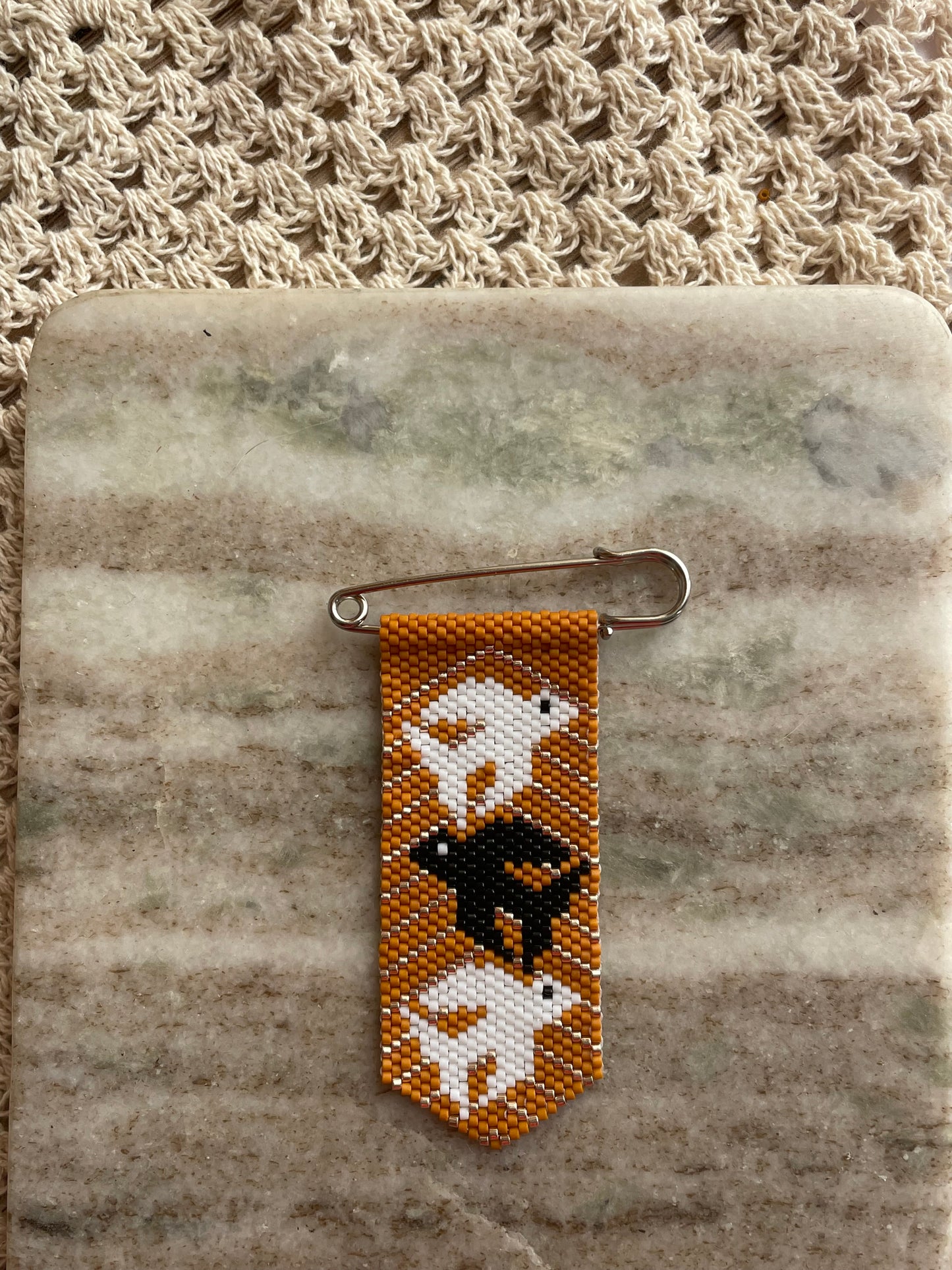 Three Little Birds Peyote Stitch Charm Pin Beading Pattern | PDF