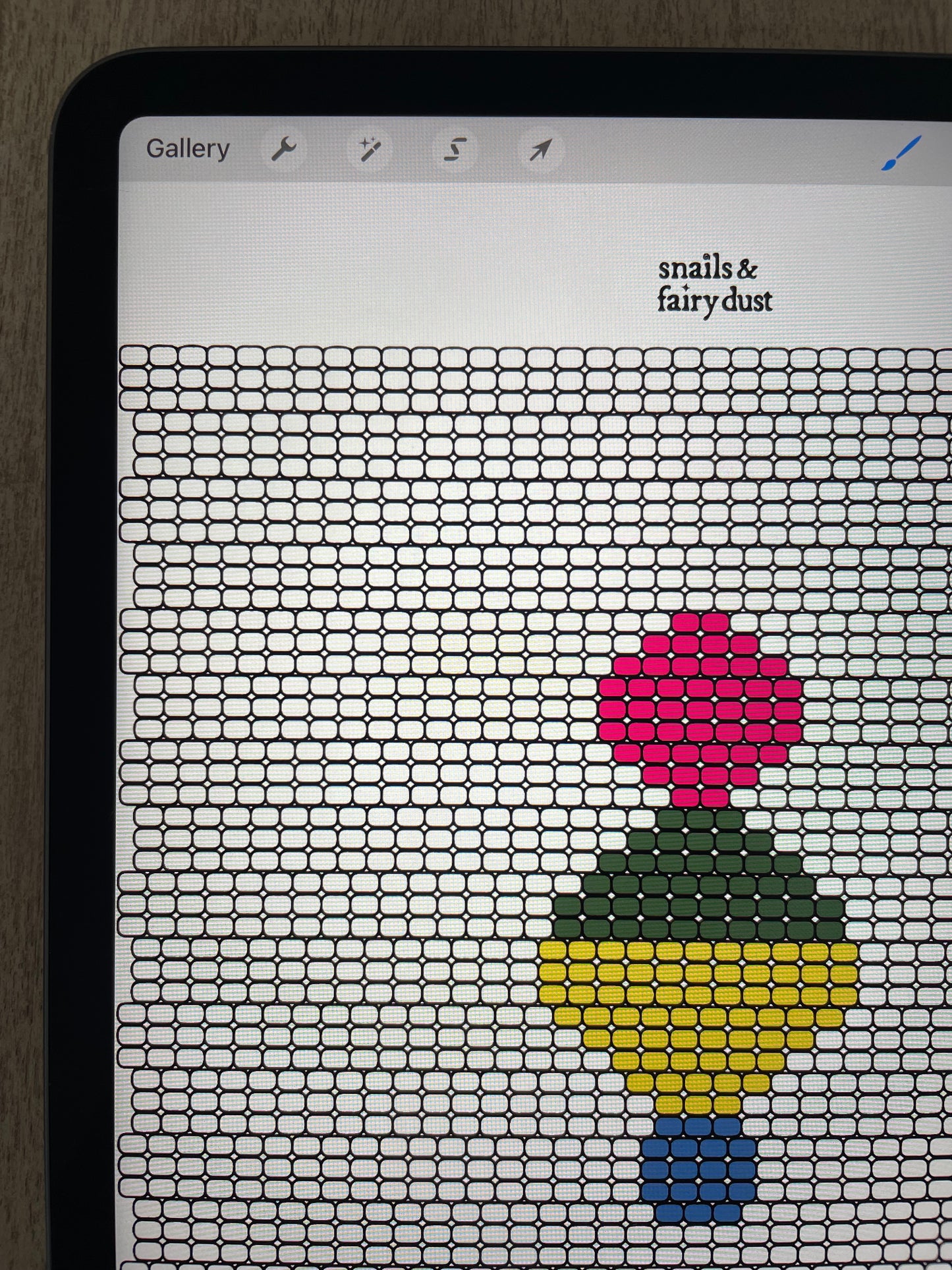 Full Page Brick Stitch Beading Template - Digital Beading Templates for Procreate or Print