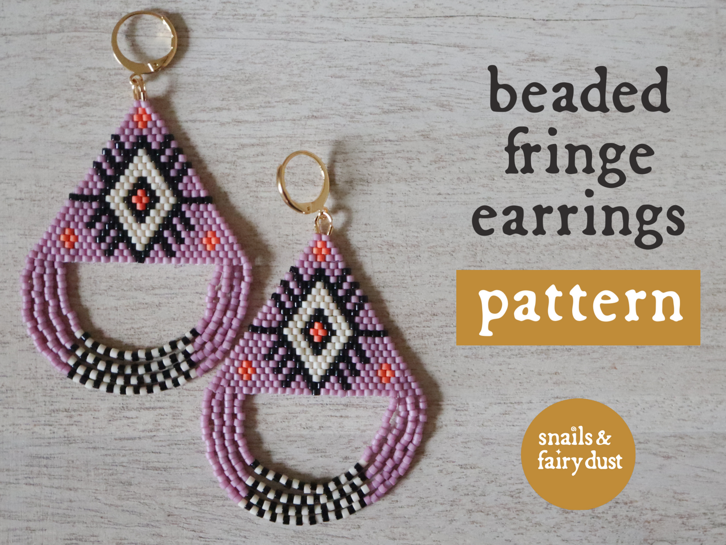 Focus Crocus Beaded Fringe Earrings Pattern - Digital Download