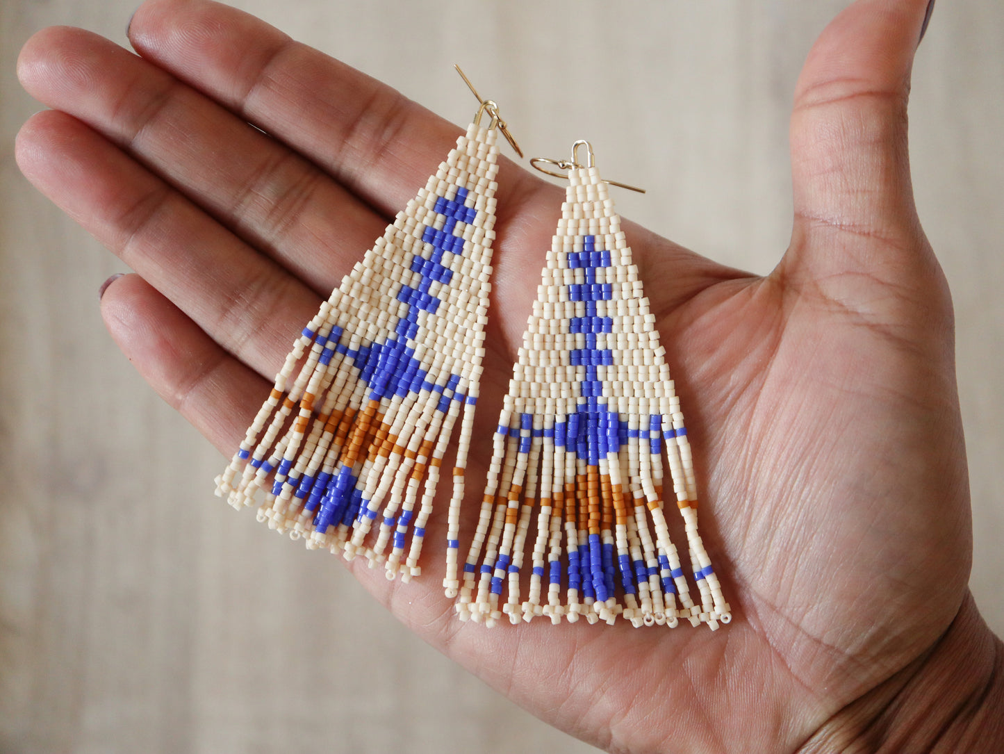 Royal Fall Beaded Earrings Pattern