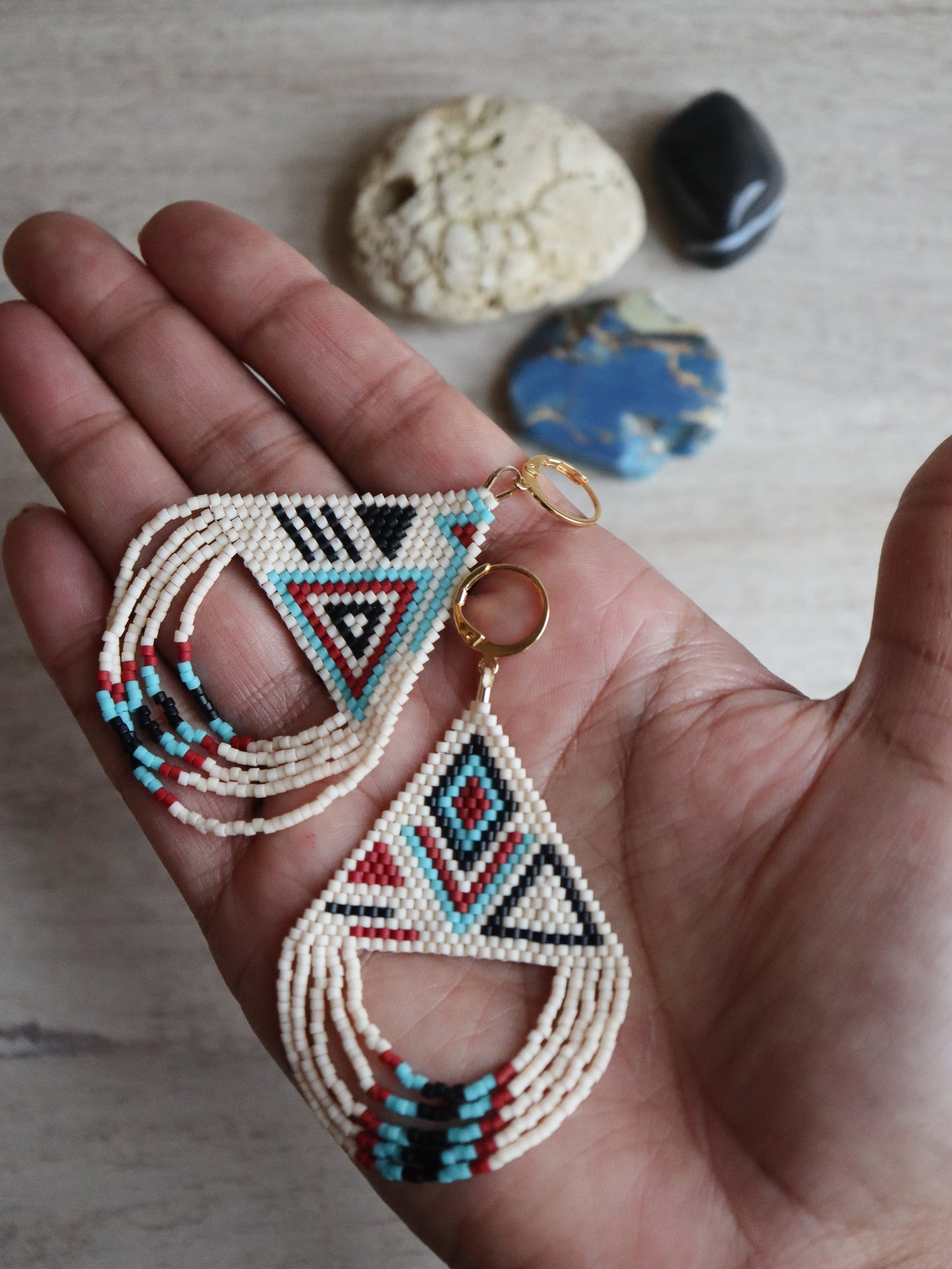Ebb & Flow Beaded Looped Fringe Earrings Pattern - Digital Download