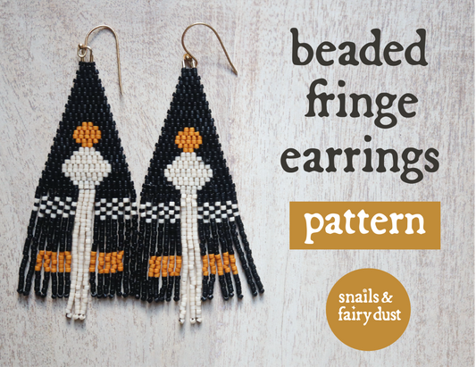Moon River Beaded Earrings Pattern - Digital Download
