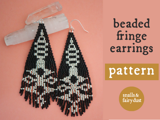 Phoebe's Bling Beaded Fringe Earrings Pattern - Digital Download