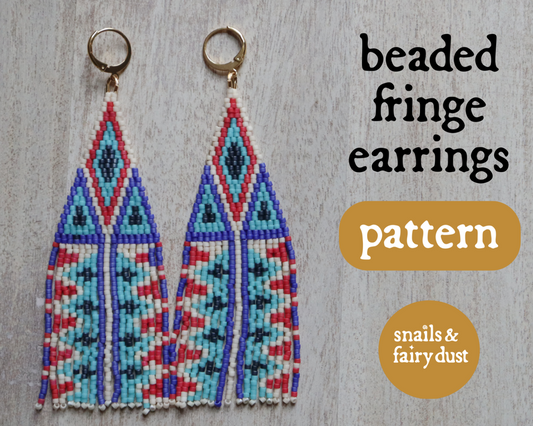 Pisces Aries Cusp Fringe Earrings Pattern - Digital Download