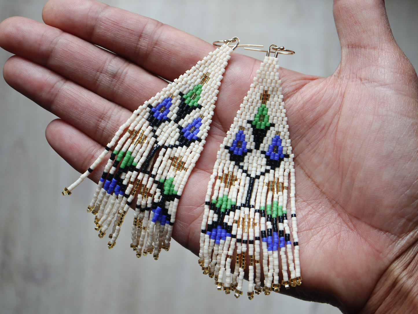 Green Garden Beaded Earrings Pattern - Digital Download