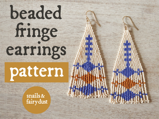 Royal Fall Beaded Earrings Pattern