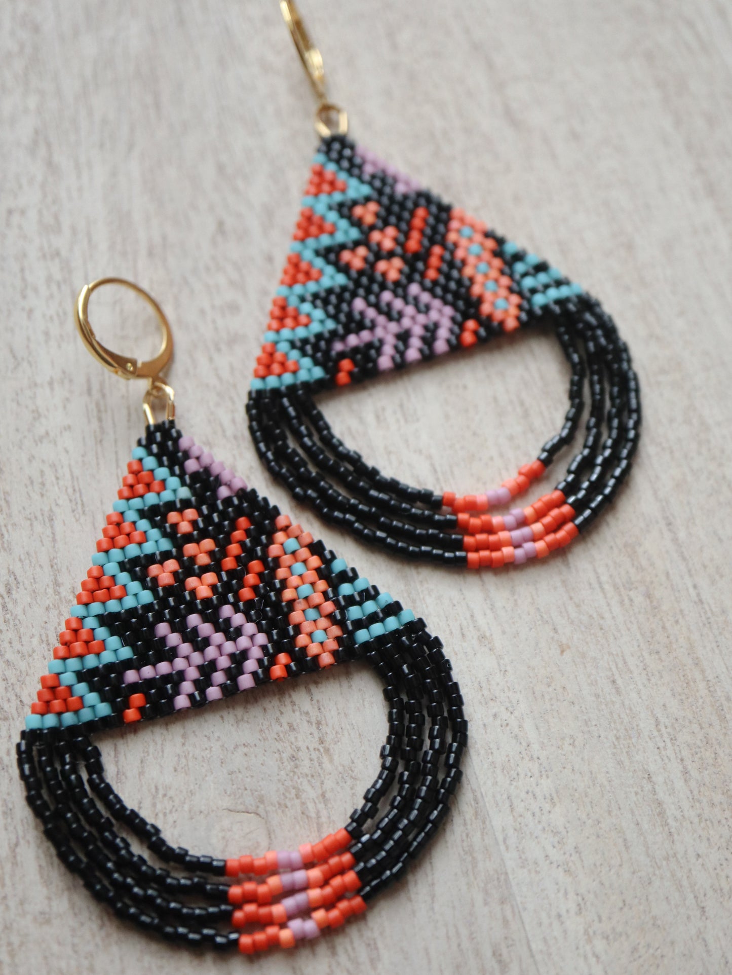 Sassy Summer Beaded Fringe Earrings Pattern - Digital Download