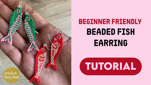colorful beaded fish earrings tutorial thumbnail