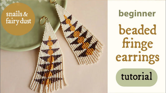 Beaded Fringe Earrings: A Beginner-Friendly Intro to Double Brick Stitch