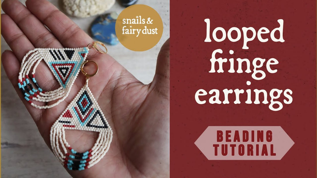 Beaded Looped Fringe Earrings: A Beginner Tutorial with Delicate, Swingy Movement