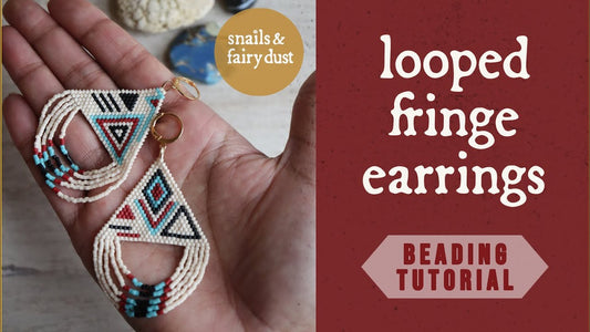 Beaded Looped Fringe Earrings: A Beginner Tutorial with Delicate, Swingy Movement