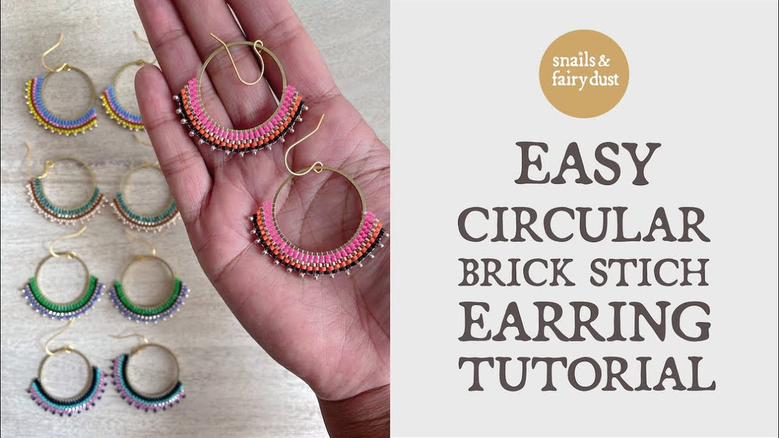 Easy Circular Brick Stitch Earrings: Beaded Hoops with Serious Fan Appeal