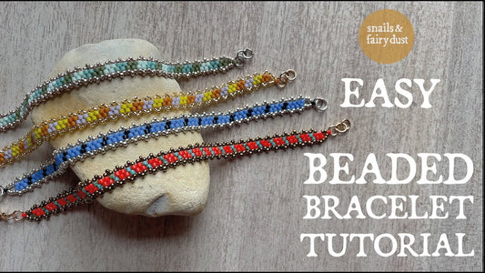 Easy Beaded Bracelet Tutorial: Simple Even Count Peyote Stitch