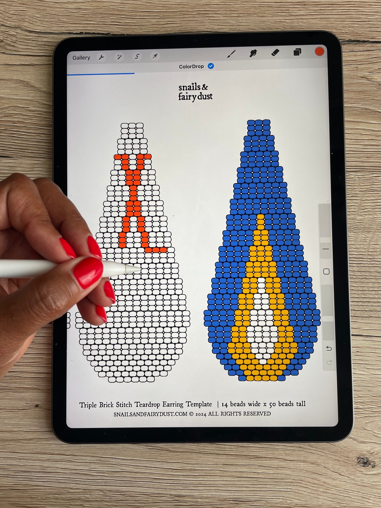 Beading Design Templates for Procreate or Print