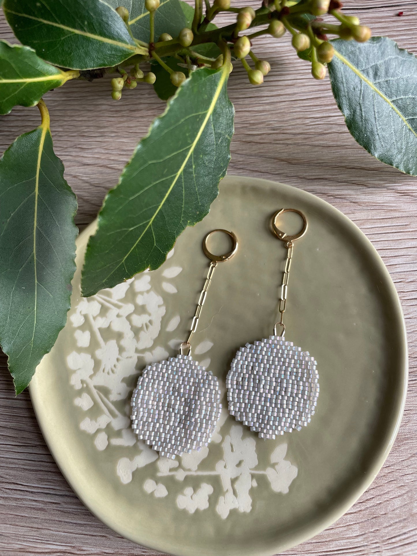 Circular Brick Stitch Earring Video Tutorial and Template