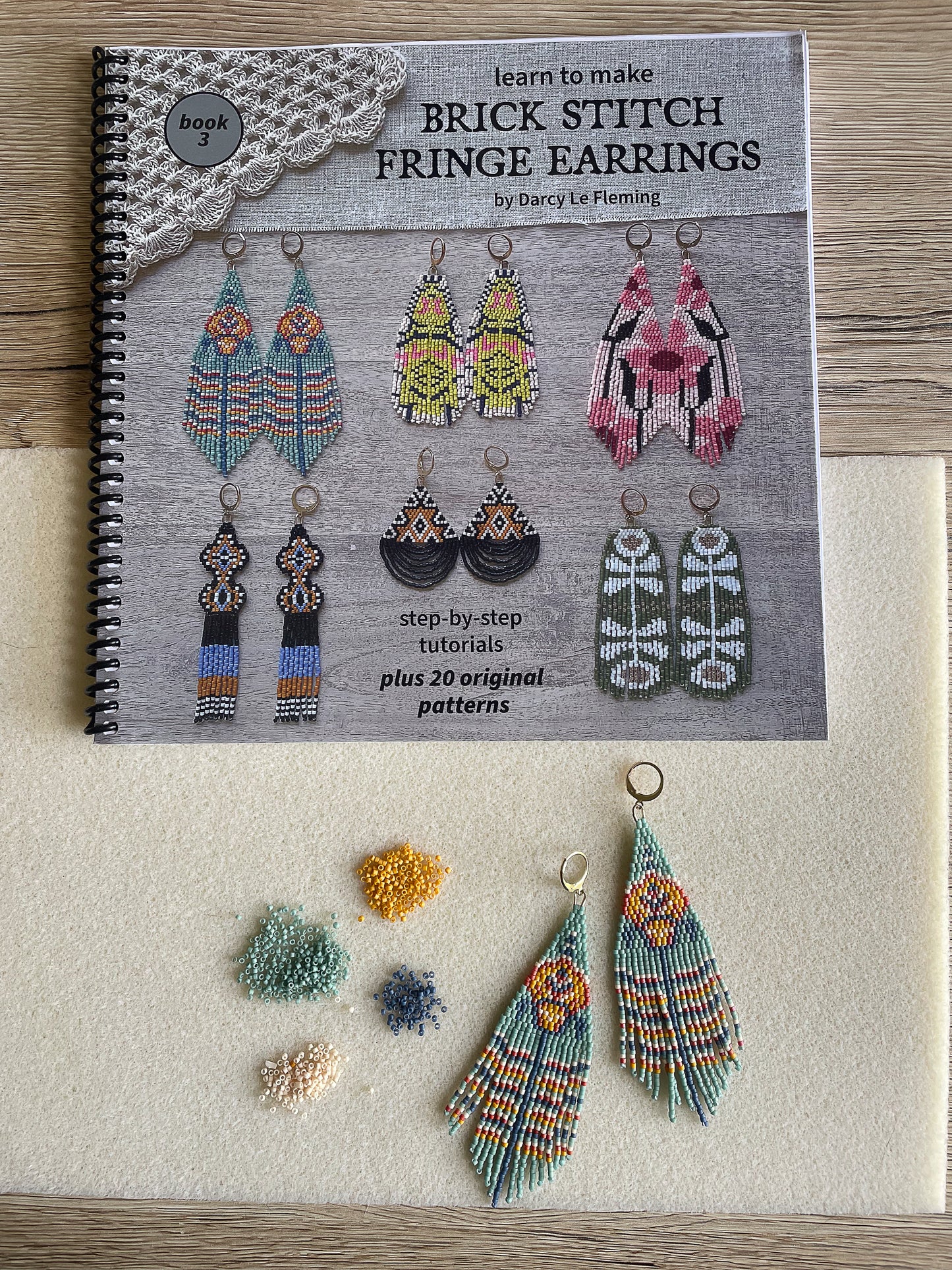 Learn to Make Brick Stitch Fringe Earrings - Book 3