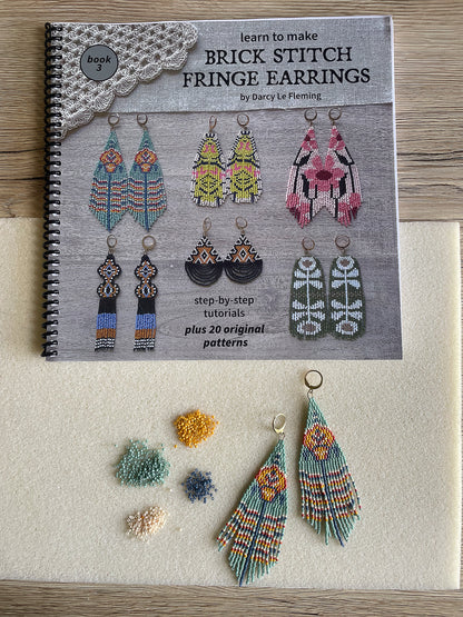 Learn to Make Brick Stitch Fringe Earrings - Book 3