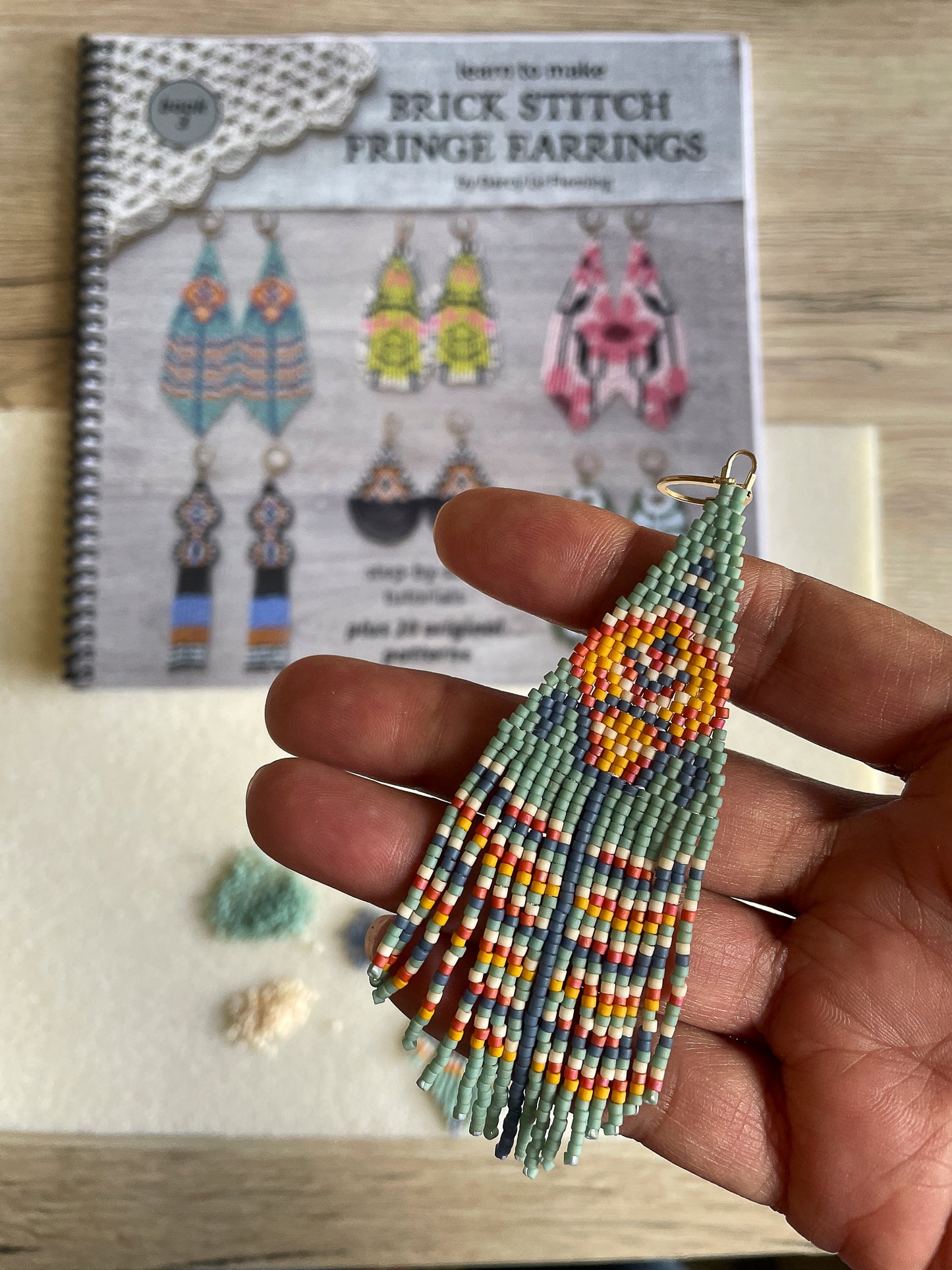 Learn to Make Brick Stitch Fringe Earrings - Book 3