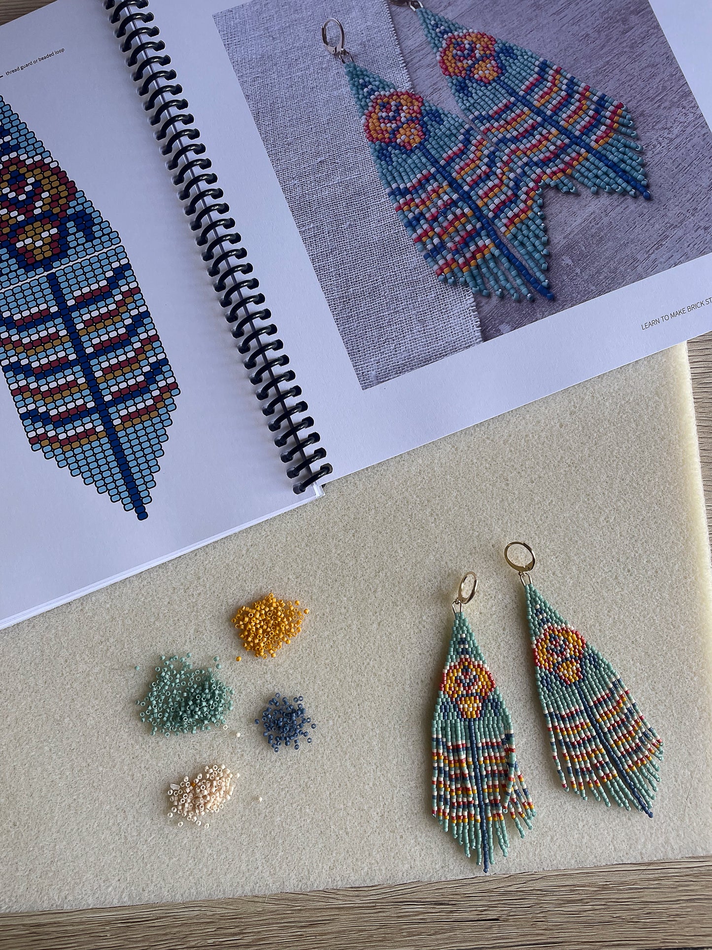 Learn to Make Brick Stitch Fringe Earrings - Book 3